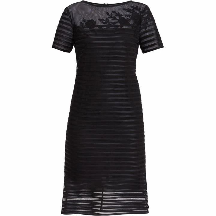 Gina Bacconi Millicent Striped Dress - Black