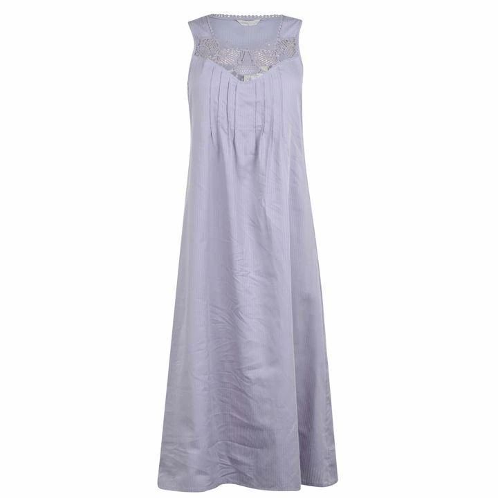 Nora Rose Sateen Stripe Dress - Grey