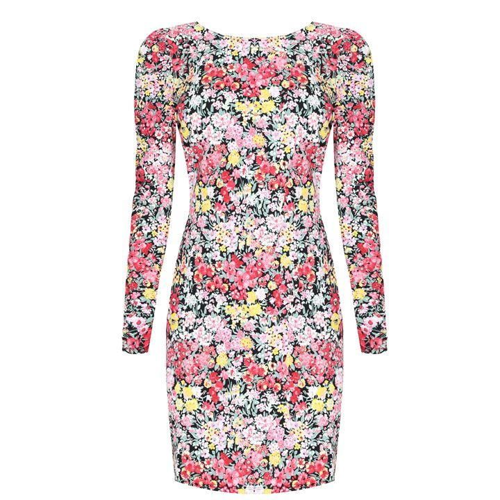 Warehouse Crowded Floral Dress - Multi