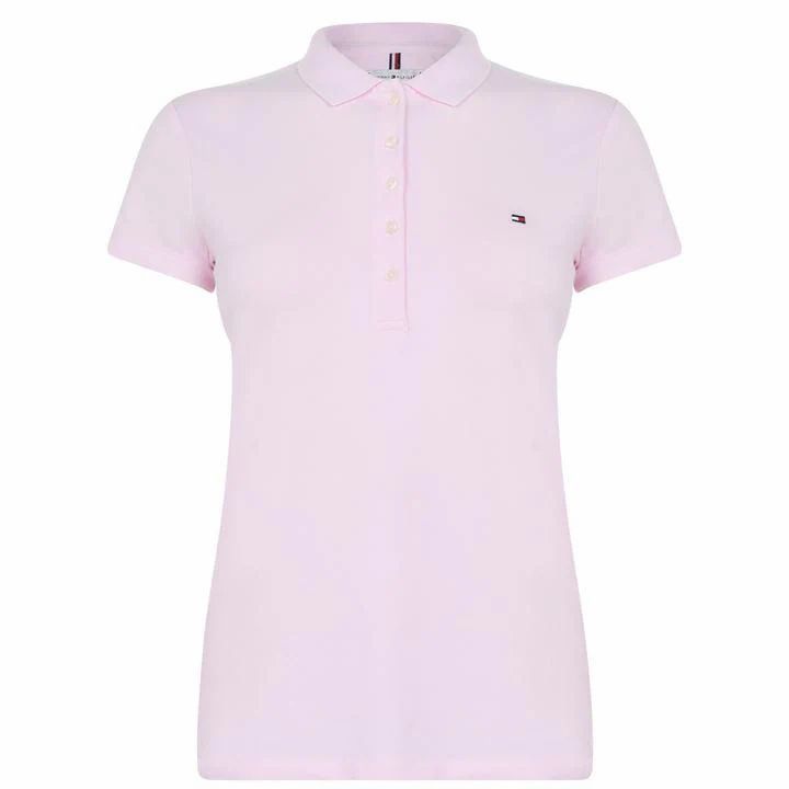 Tommy Hilfiger Heritage Short Sleeve Slim Fit Polo Shirt Ladies - Pink