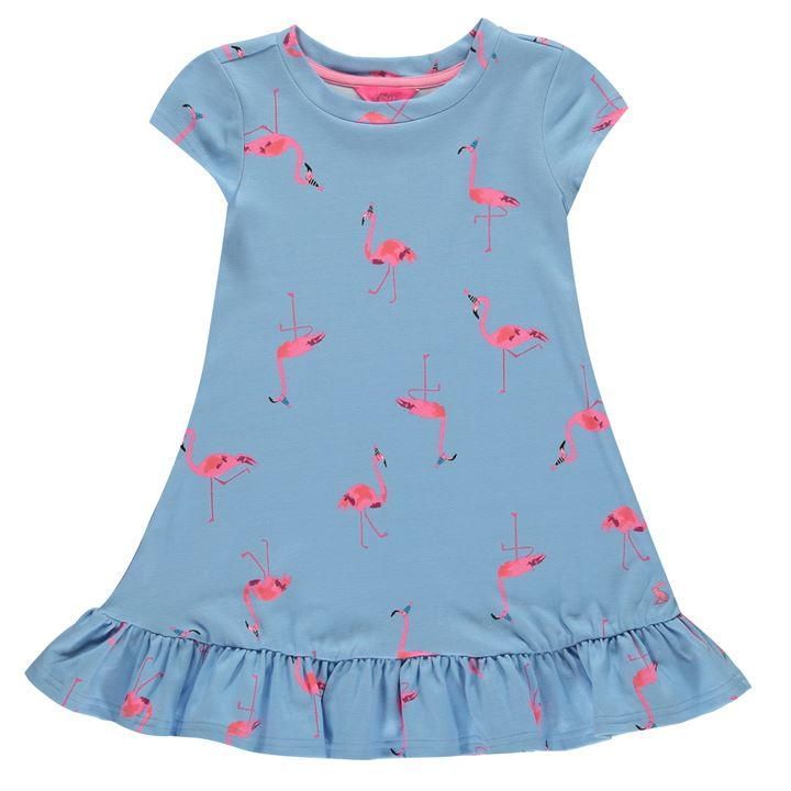 Joules Flamingo Dress - Blue