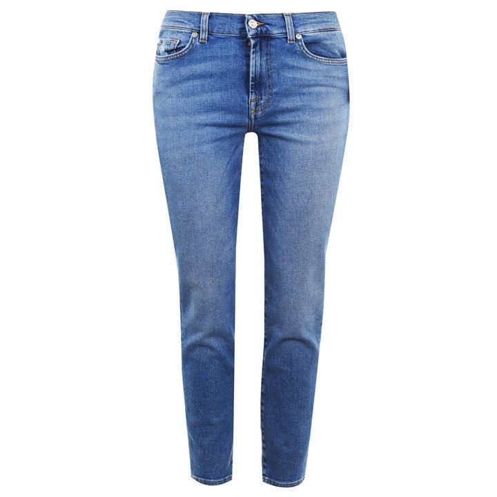 7 For All Mankind Roxanne Ankle Grazer Jeans - Blue