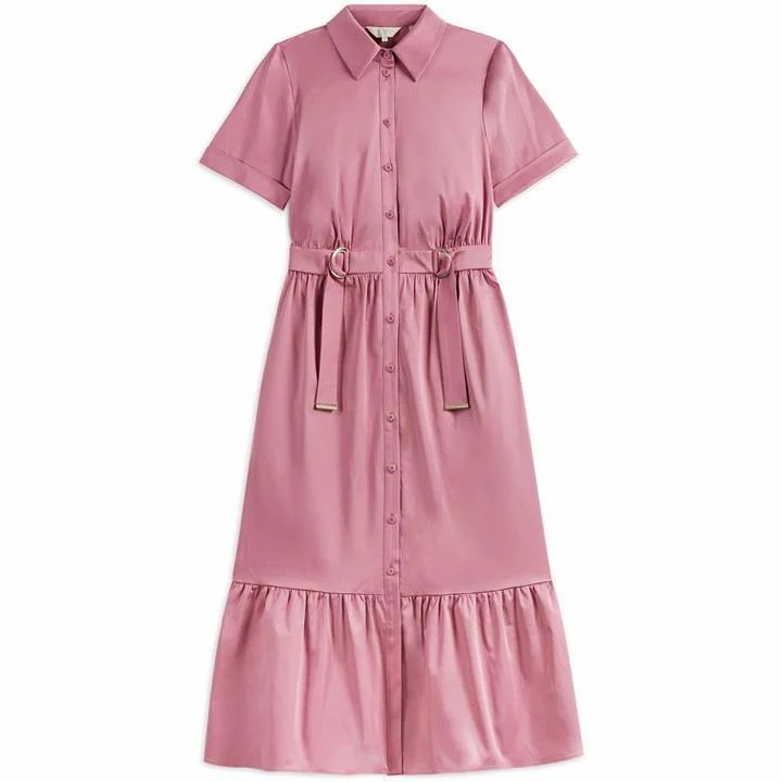 Ted Baker Luuciiy Short Sleeve Cotton Shirt Dress - Pink