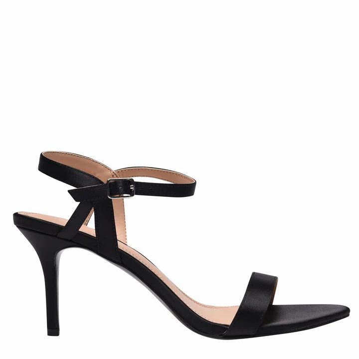 Linea Strap Mid Heeled Sandals - Black