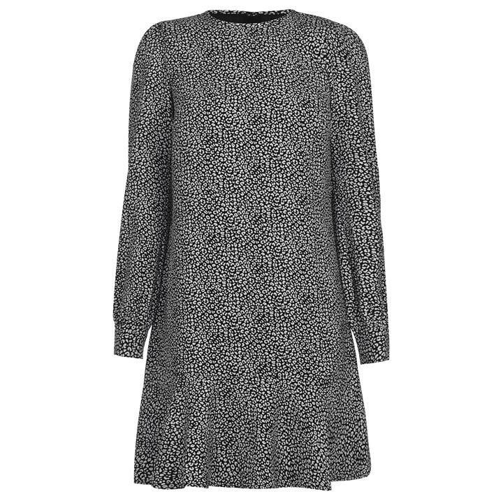 MICHAEL Michael Kors Sleeve Print Mini Dress - Black/Bone 128