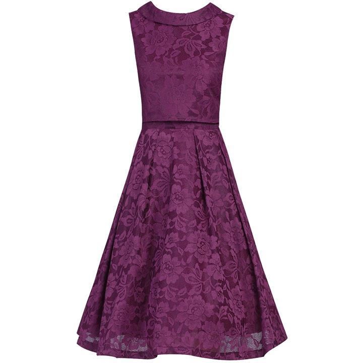 Lace Bonded Overlay 2 in 1 Dress