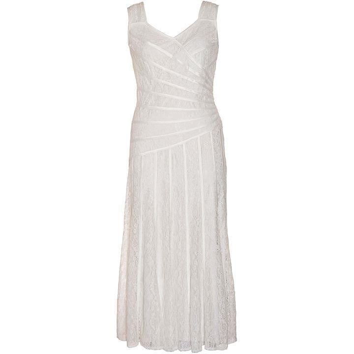 Plus Size Lace Bridal Dress With Ribbon Detail