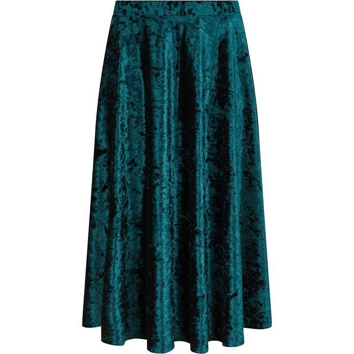 Nougat Brisbane Velvet Skirt - Green