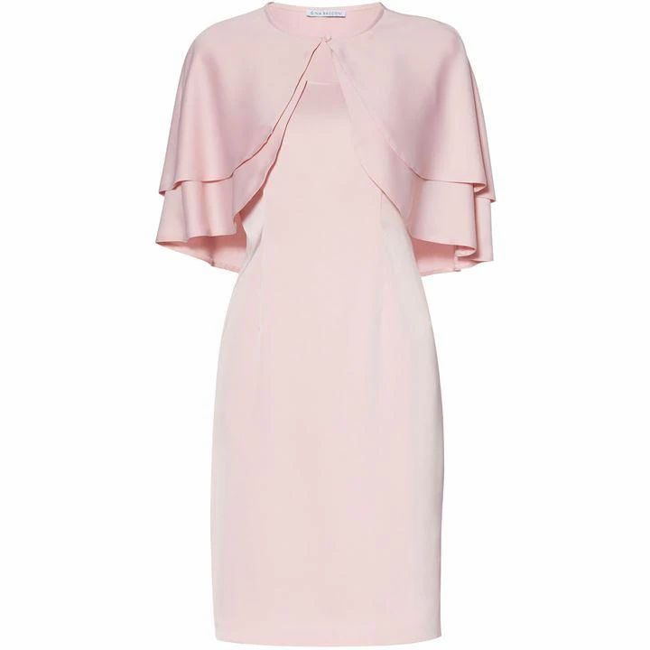 Gina Bacconi Colette Dress And Cape - Pink