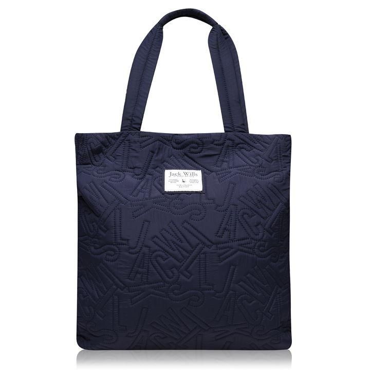 Jack Wills Kingsheaton Quilted Tote Bag - Blue
