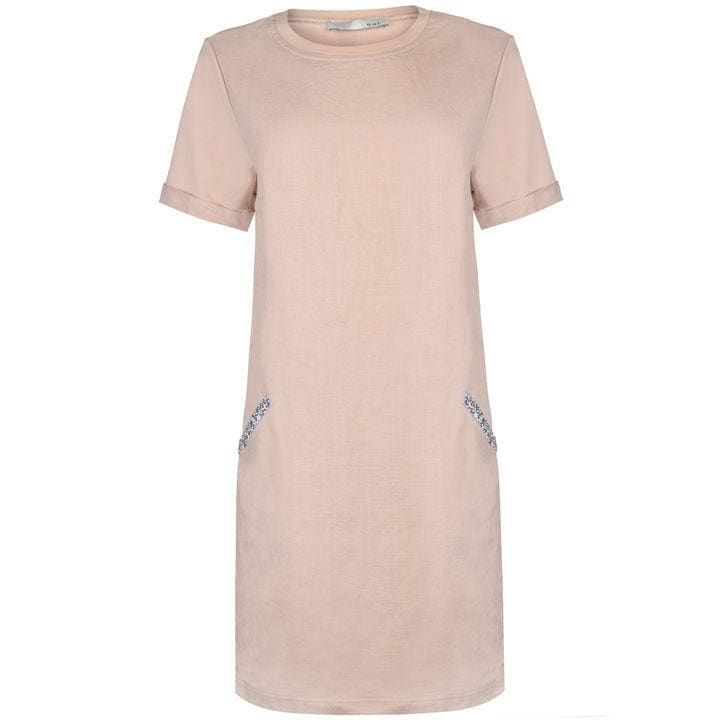Oui Pocket T Shirt Dress - Pink