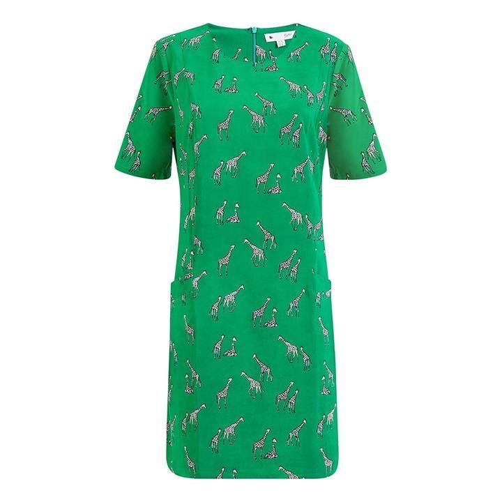 Yumi Green Giraffe Print Tunic - Green