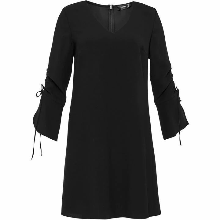 A-Line Dress With Ruffled Sleeves