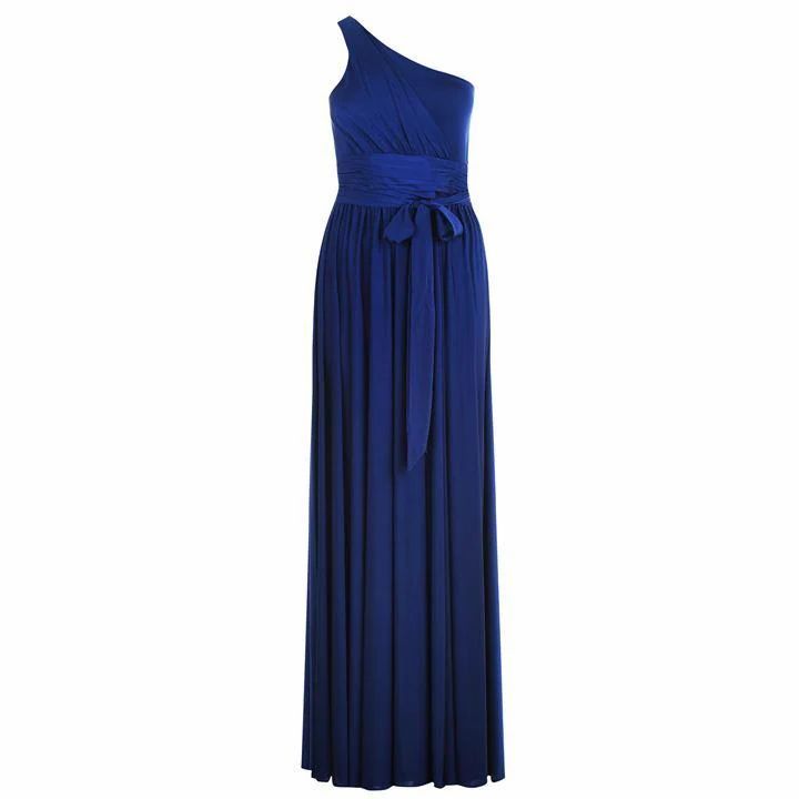 Biba One Shoulder Maxi Dress - Blue
