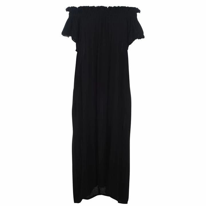 Watercult Whisper Bardot Dress - 006 BLACK