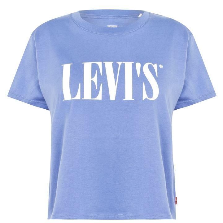 Levis Serif Varsity T Shirt - Blue