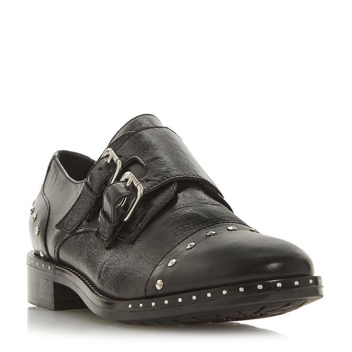 Dune London Gryffin Studded Monk Shoes - Black