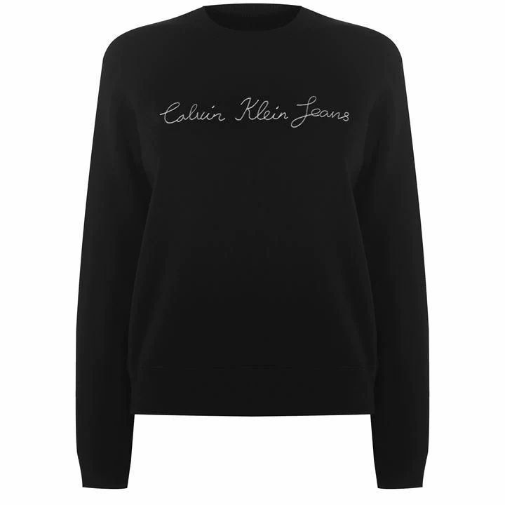 Calvin Klein Jeans Stitch Logo Sweatshirt - Black