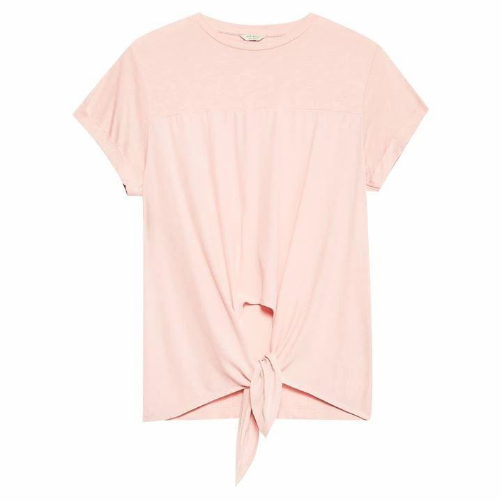 Jack Wills Ludford Bow Front T-Shirt - Pink
