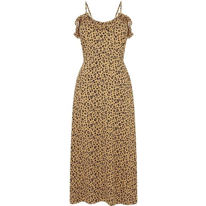 Leopard Print Frill Cami Dress