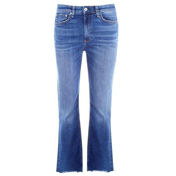 Nina Stretch High Rise Ankle Flare Jeans