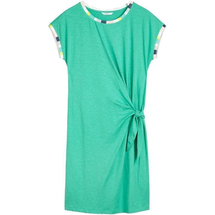 Sandwich Side Knot Jersey Dress - Green