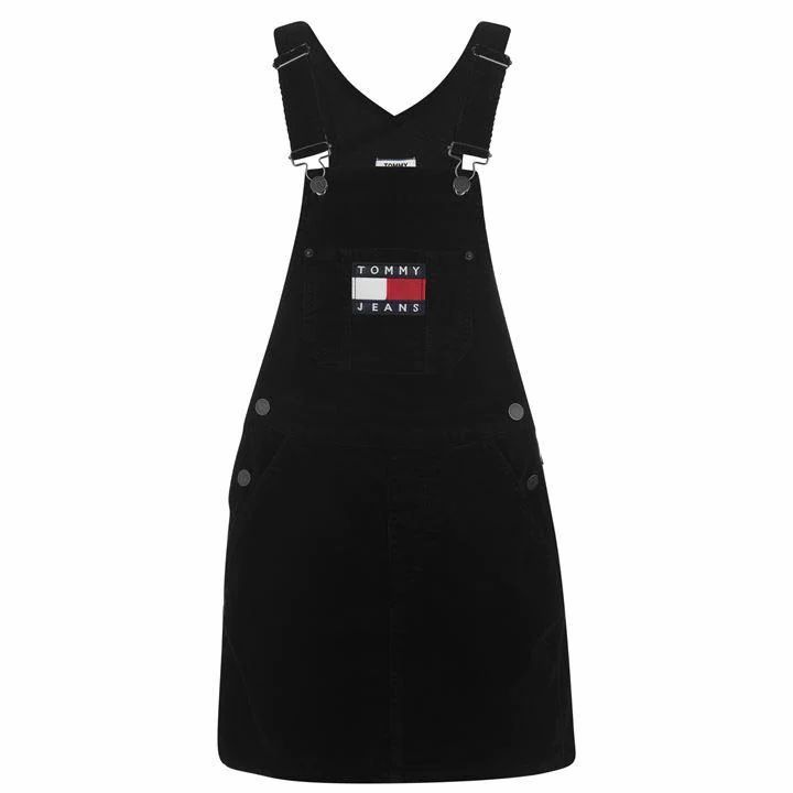 Tommy Jeans Dungaree Dress - Black