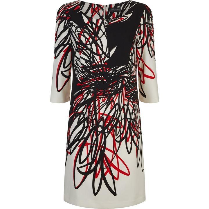 Abstract Print Tailored Dress