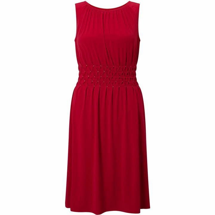 James Lakeland Sleeveless Diamantes Dress - Red