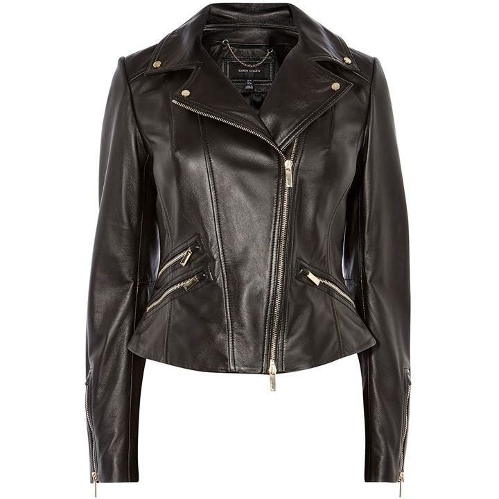 Leather Jacket Gold Trims