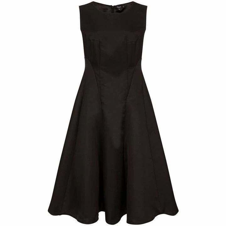 Chi Chi Panelled Midi Dress - Black