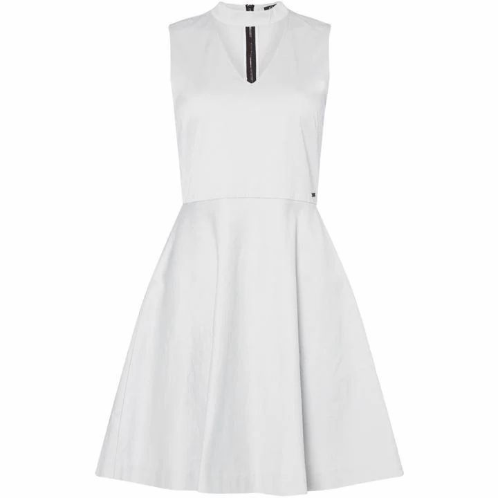 Armani Exchange VNeck Halter Dress - Off White
