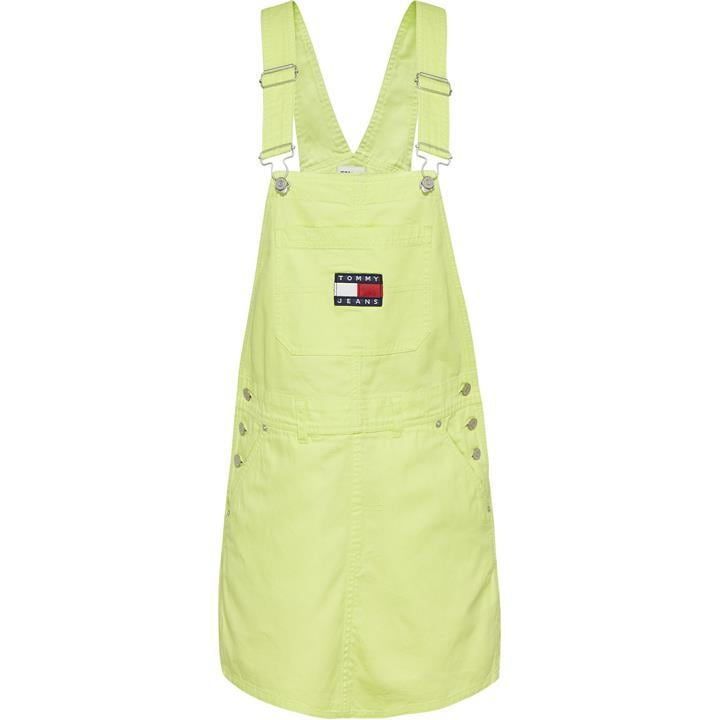 Tommy Jeans Tjw Dungaree Dress - Yellow