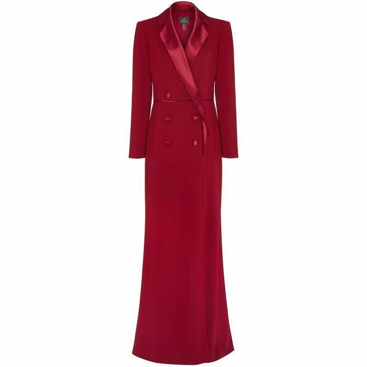 Adrianna Papell Crepe tuxedo gown - Red
