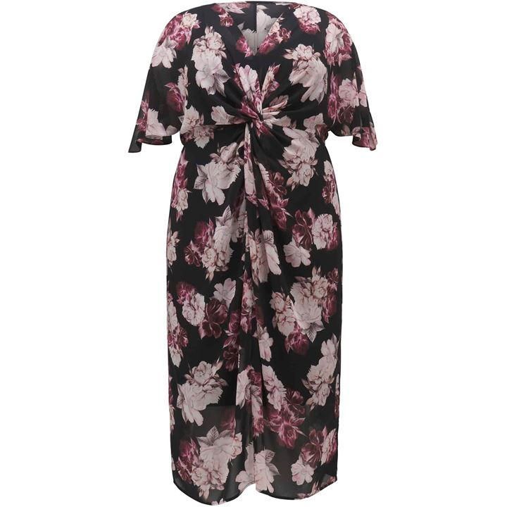 Forever New Nora Twist Front Curve Dress - Winter Bloom