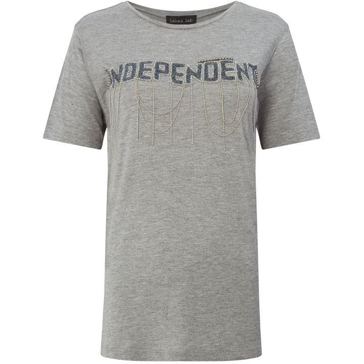 Independent beaded chain tee
