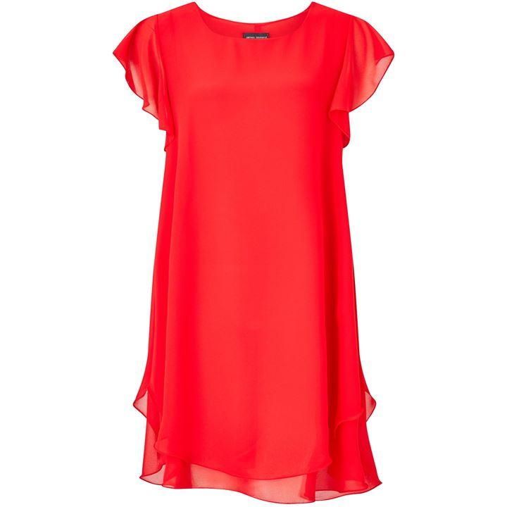 James Lakeland Ruffle Sleeve Dress - Red