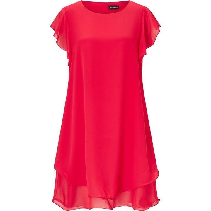 James Lakeland Ruffle Sleeve Dress - Red