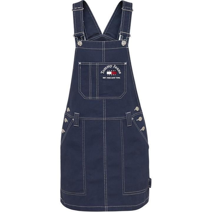 Tommy Jeans Timeless Dungaree Dress - Blue