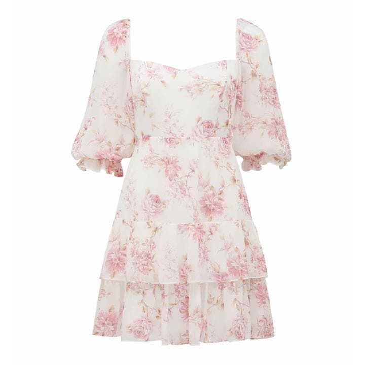 Forever New Janine Sweetheart Mini Dress - Antique Blush Floral