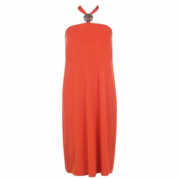 Biba Halter Jersey Dress - Orange