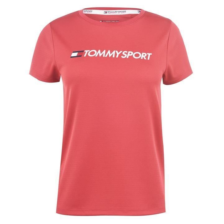 Tommy Sport Chest Logo T Shirt - Pink