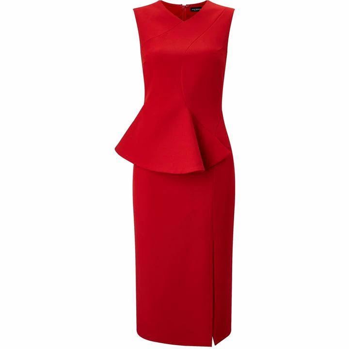 James Lakeland Woven Dress With Waist - Red