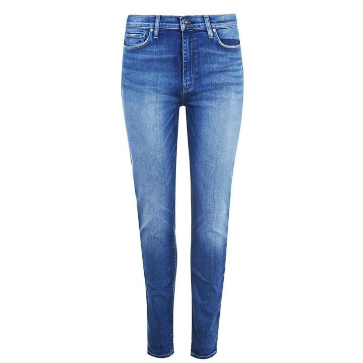 Hudson Barbara High Rise Super Skinny Jeans - Blue