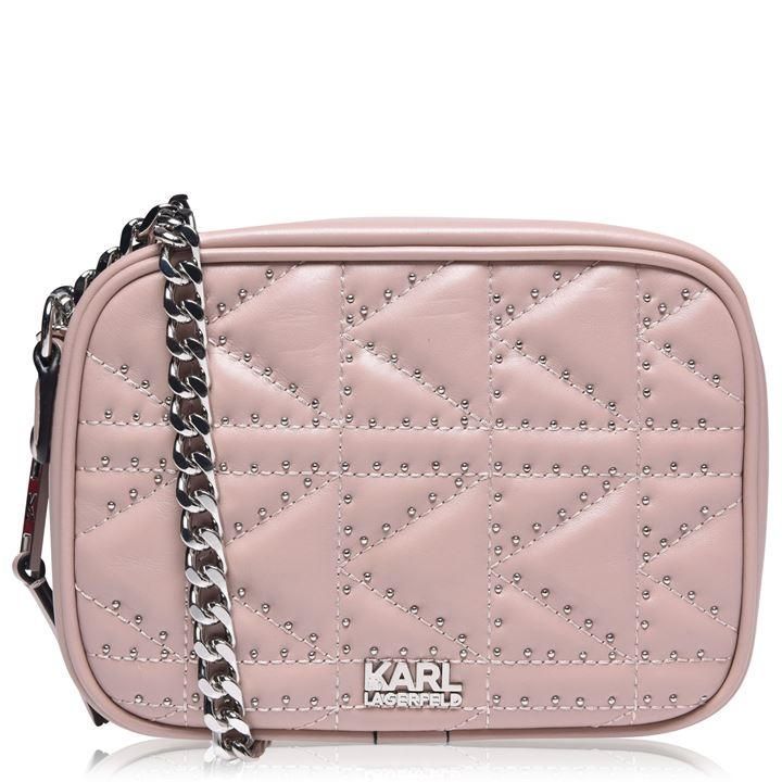 Karl Lagerfeld Quilted Stud Camera Bag - A526 PowderPink