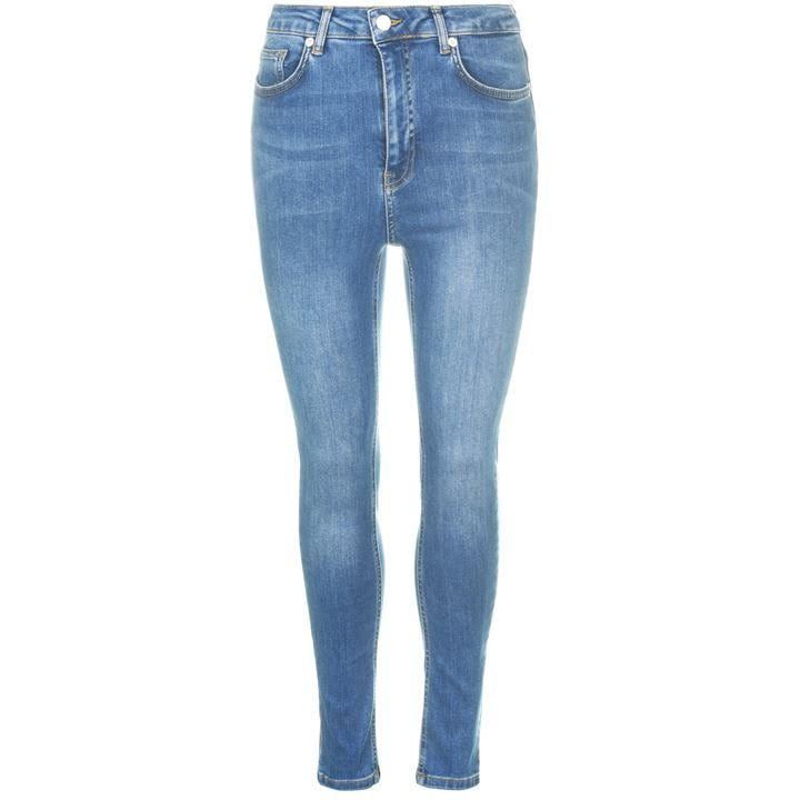 NA-KD Skinny High Waist Jeans - Blue