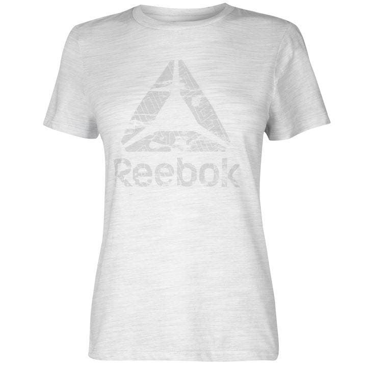 Reebok Logo T Shirt Ladies - White