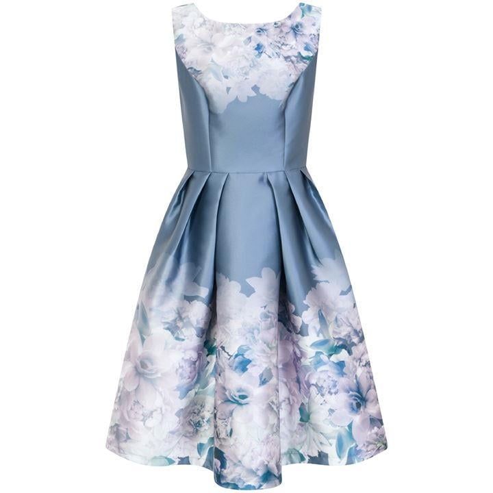 Chi Chi Floral Print Midi Dress - BLUE