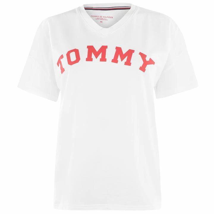 Tommy Bodywear Short Sleeve Large Logo T Shirt - 100 WHITE