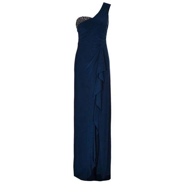 Adrianna Papell Drape Front Dress - MIDNIGHT TEAL